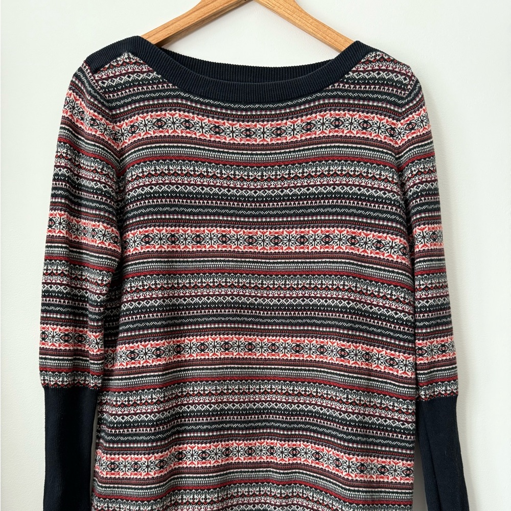 Roots Canada Fair Isle Knit Sweater | Size Small | Cozy Winter Classic